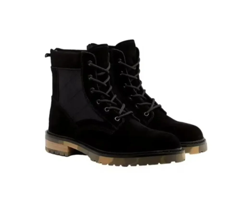 Saint Morta Mens Legion Ankle Combat Boots Size 8 EU 42 Black Suede NIB